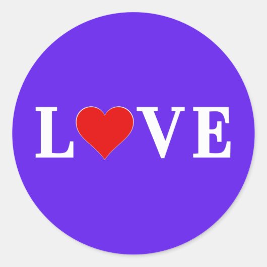 Sticker Rond Lavender LOVE (Devant)