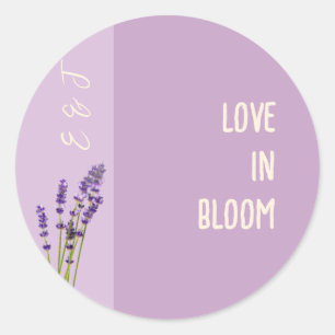 Sticker Rond Lavender Love Mariage