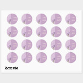Sticker Rond Lavender Love Mariage (Feuille)