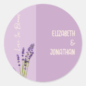 Sticker Rond Lavender Love Mariage (Devant)