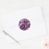 Sticker Rond LAVENDER PURPLE Roses - Mariage Enveloppe Sceau (Enveloppe)