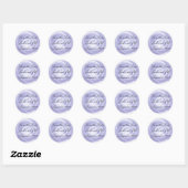 Sticker Rond Lavender Rose, Enregistrer l'étiquette de date (Feuille)