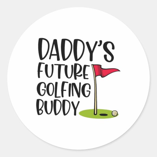 Sticker Rond L'avenir de Daddy Golfing Buddy 1 (Devant)