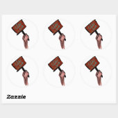 Sticker Rond L'Avenir Est Féminin (Feuille)