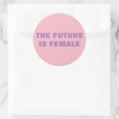 STICKER ROND L'AVENIR EST LA FEMME (Sac)