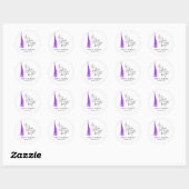 Sticker Rond L'Avenir Est Un Bon Graduation Purple Tassel (Feuille)