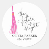 Sticker Rond L'Avenir Est Une Citation Lumineuse Graduation Pin (Devant)