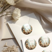 Sticker Rond L'aventure attend le Baby shower des bois