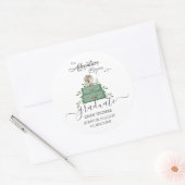 Sticker Rond L'aventure commence à Voyage Graduation Favoriser (Enveloppe)