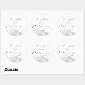 Sticker Rond L'aventure commence moderne (Feuille)
