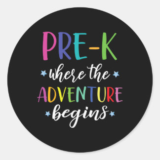 Sticker Rond L'aventure de l'enseignant commence le premier jou