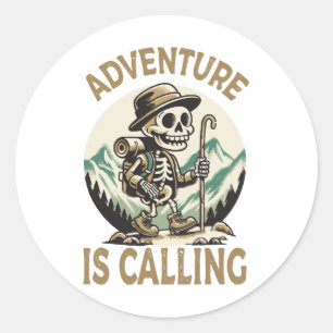 Sticker Rond L'aventure vous appelle