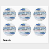 Sticker Rond Laver blanc II (Feuille)