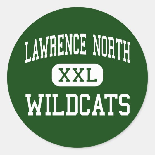 Sticker Rond Lawrence North - Wildcats - High - Indianapolis (Devant)
