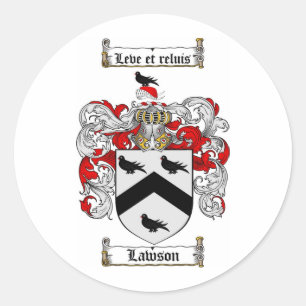 STICKER ROND LAWSON FAMILLE CREST - LAWSON COAT D'ARMES