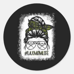 Sticker Rond Lax Maman Chemise Funny Lacrosse Maman Chemises Me