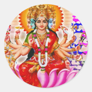 Sticker Rond LAXMI - Déesse de la richesse