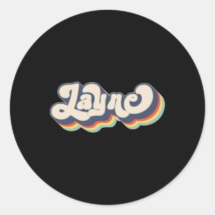 Sticker Rond Layne Nom Nom de famille personnalisé Prénom Layne