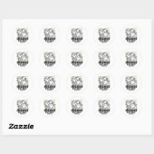 Sticker Rond Laze Furr Days - Cute Lazy Cats Design (Feuille)