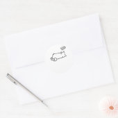 Sticker Rond Lazy Cat - Quoi ? - Chats (Enveloppe)