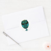 Sticker Rond Lazy Owl (Enveloppe)