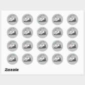 Sticker Rond Lazy Panda (Feuille)