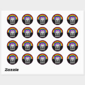 Sticker Rond LBGTQ+ Auteur Signé Copie Machine à écrire (Feuille)