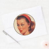 Sticker Rond L'BItsch Kitsch : Portraits à broches (Enveloppe)