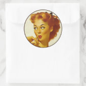 Sticker Rond L'BItsch Kitsch : Portraits à broches (Sac)
