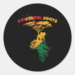 Sticker Rond Le 10ème Parti favorise le Décor panafricain Afro 