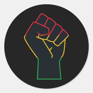 Sticker Rond Le 11° anniversaire de la libération des noirs afr