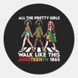Sticker Rond Le 11 juin 1865 célèbre la liberté en l'honneur de