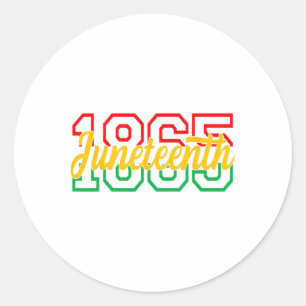 Sticker Rond Le 11 juin 2024 célèbre la liberté noire 1865 Hist