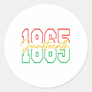Sticker Rond Le 11 juin 2024 célèbre la liberté noire 1865 Hist