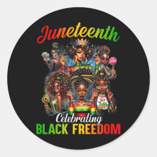Sticker Rond Le 11 juin 2024 célèbre la liberté noire 1865 Hist