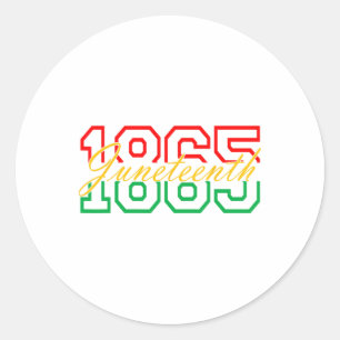 Sticker Rond Le 11 juin 2025 célèbre la liberté noire 1865 Hist