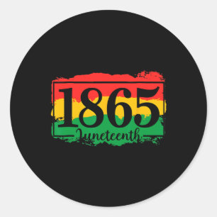 Sticker Rond Le 11 juin 2025 célèbre la liberté noire 1865 Hist