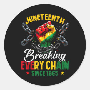 Sticker Rond Le 11° juin brisant chaque chaîne depuis 1865 Libe