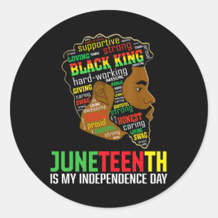 Sticker Rond Le 11 juin est ma fête d'indépendance Le Roi Noir