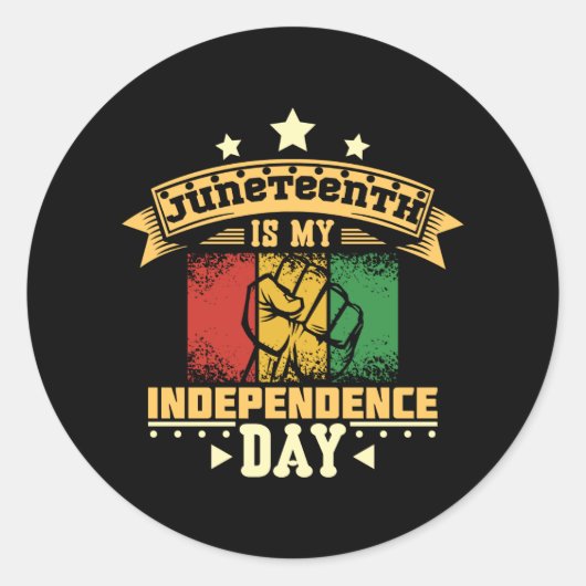 Sticker Rond Le 11 juin est mon jour d'indépendance (Devant)