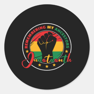 Sticker Rond Le 11° juin évoque mes ancêtres - le 11° juin