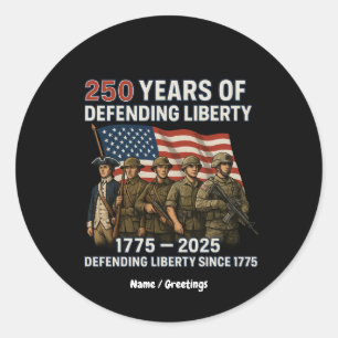 Sticker Rond Le 250e anniversaire de la parade militaire du dra