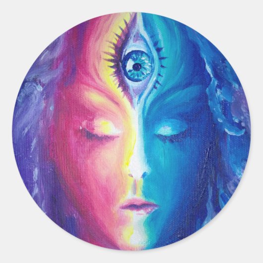 Sticker Rond Le 3ème oeil (Devant)