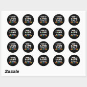Sticker Rond Le Amour de Dieu est entièrement inclusif Mois de (Feuille)