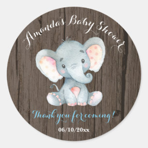 Sticker Rond Le Baby shower bleu Merci russe préféré de l'é