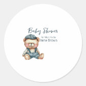 Sticker Rond Le Baby shower Charmant (Devant)