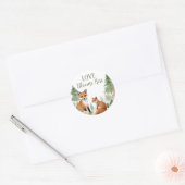 Sticker Rond Le Baby shower des animaux des bois (Enveloppe)
