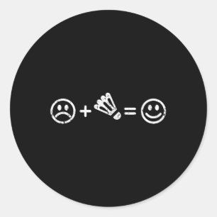 Sticker Rond Le badminton fait un cadeau amusant et heureux pou
