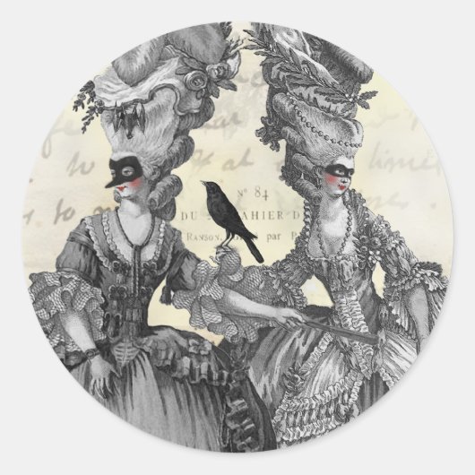 Sticker Rond Le bal d'Halloween (Devant)