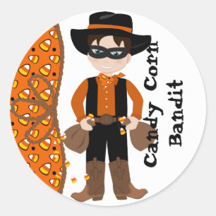 Sticker Rond Le bandit de bonbons au maïs